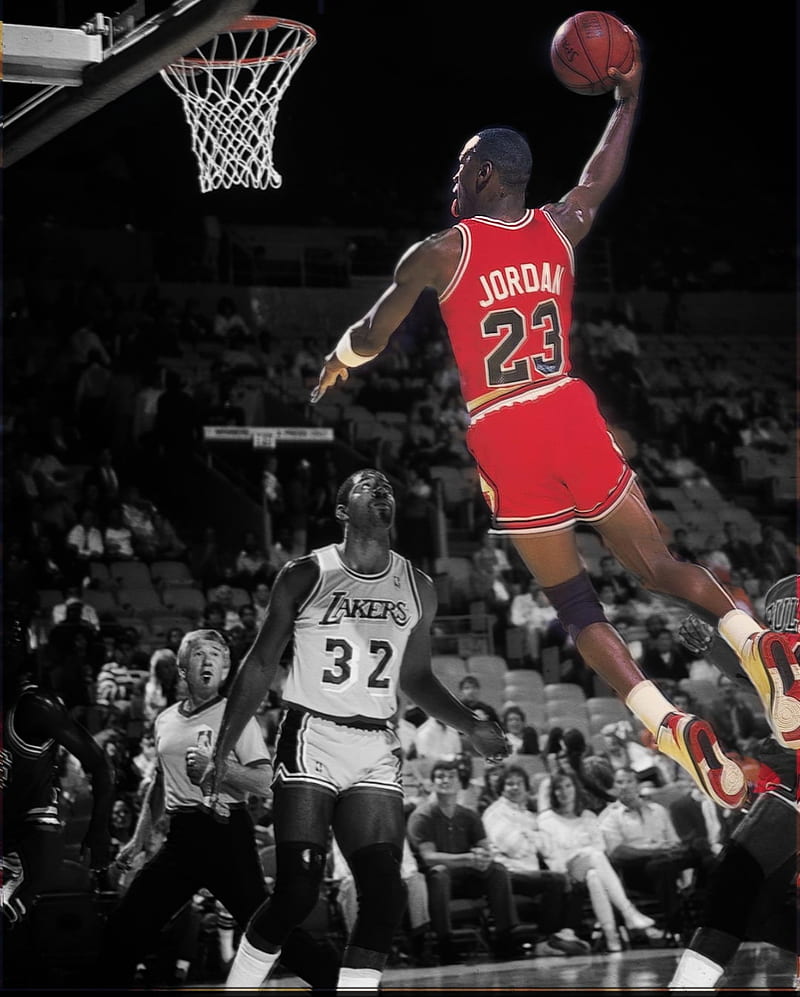 Micheal jordan, basket, basketball, nba, HD phone wallpaper