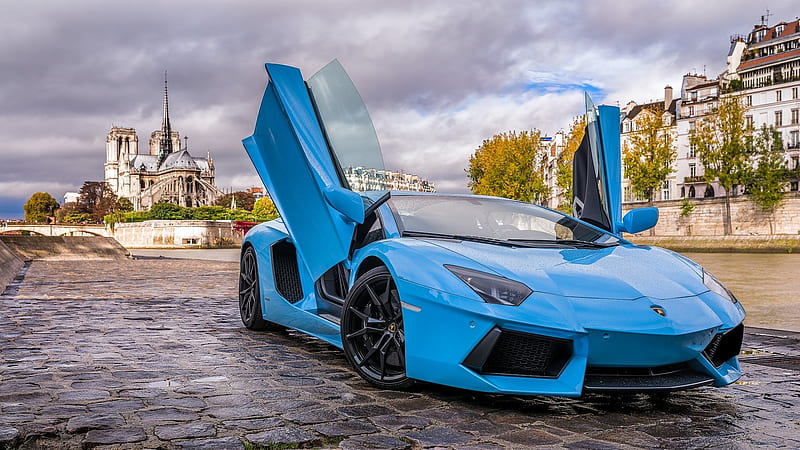 Lamborghini, lamborghini azul cielo, Fondo de pantalla HD | Peakpx