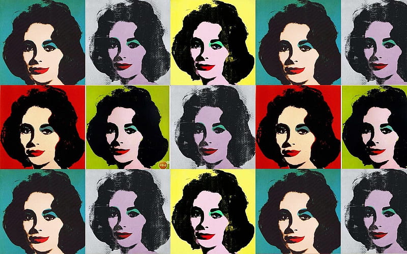 Warhol Liz Taylor 3, art, andy, warhol, sixties, liz taylor, pop art, HD wallpaper