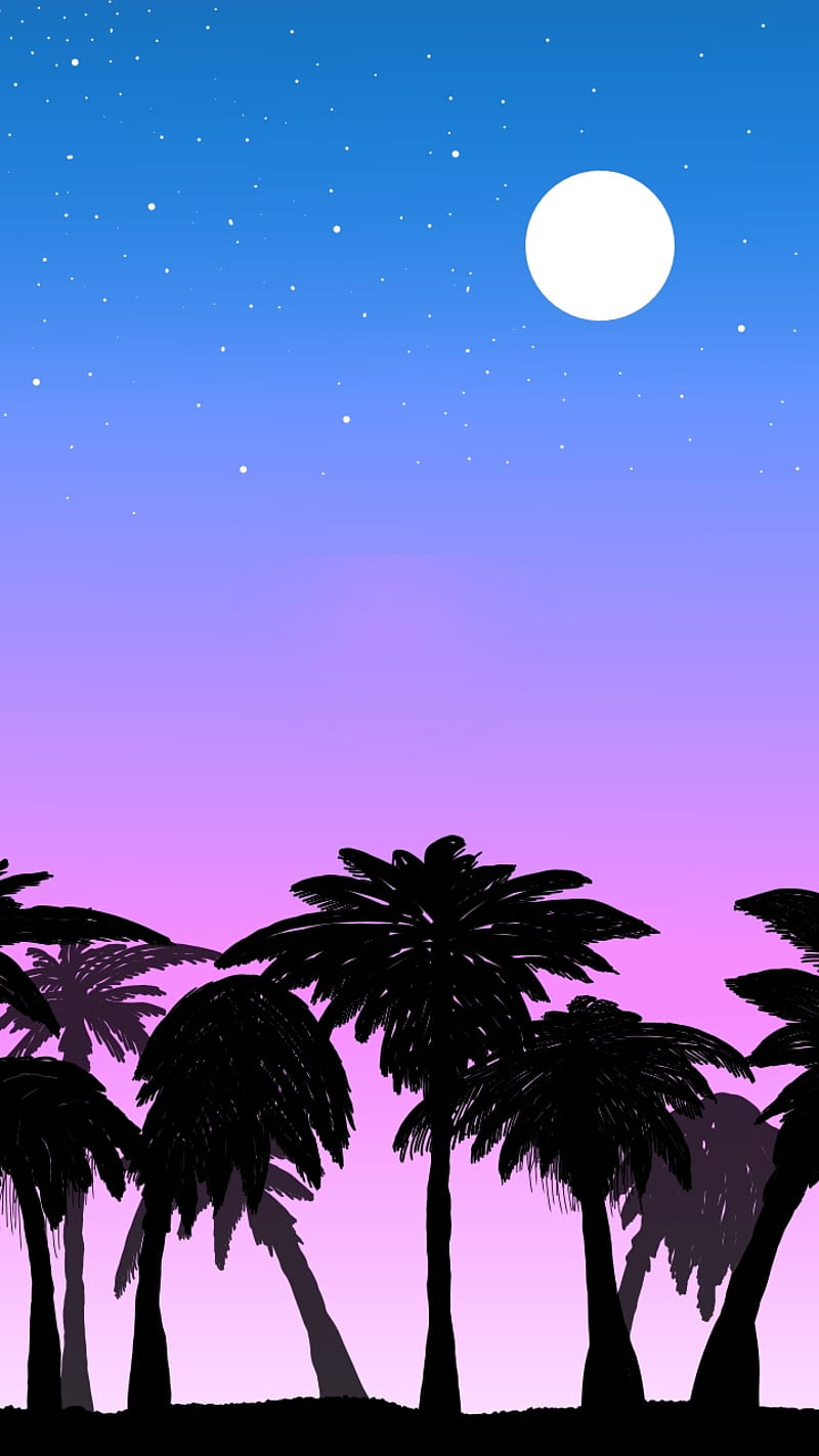 MIAMI VICE, beach, blue, gta, lights, miami beach, nigth, northern, purple, sunset, HD phone wallpaper