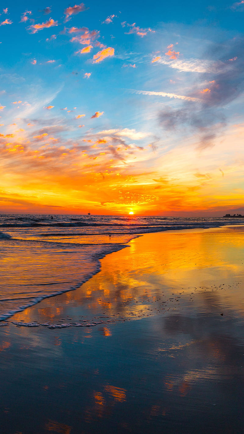 Sunset Ocean Beautiful Scenery HD Wallpaper iPhone