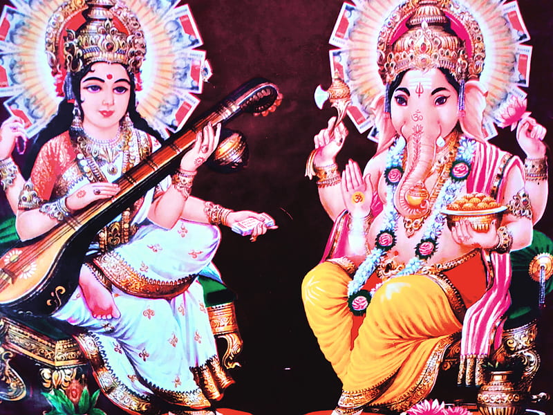 Saraswati, devi, goddess, HD wallpaper | Peakpx