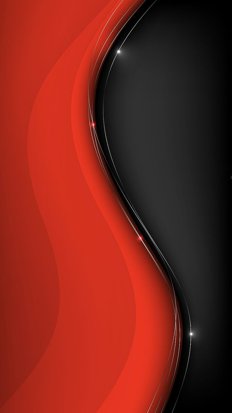 Red and black, abstract, curve, desenho, wave, HD phone wallpaper | Peakpx