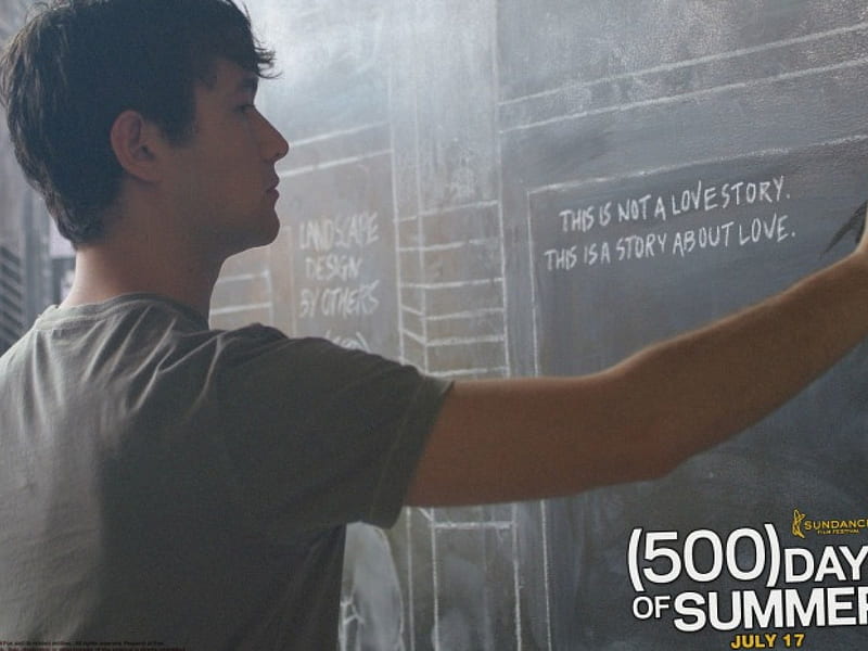500 days of summer, summer, days, blackboard, man, HD wallpaper