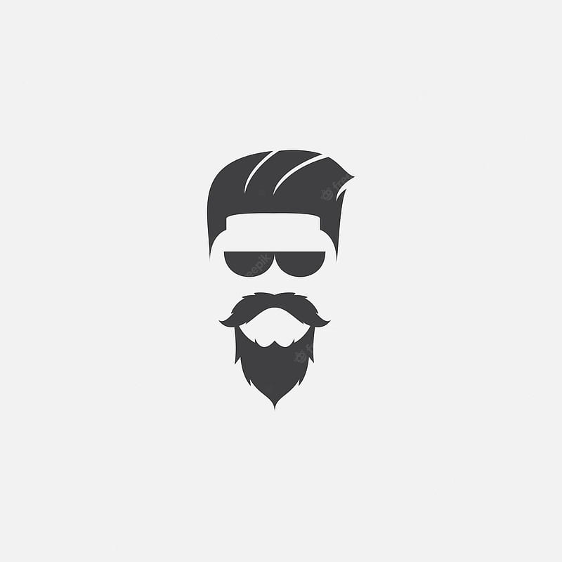 Premium Vector. Barber man with masculine hair and beard logo design silhouette, Beardo, HD phone wallpaper