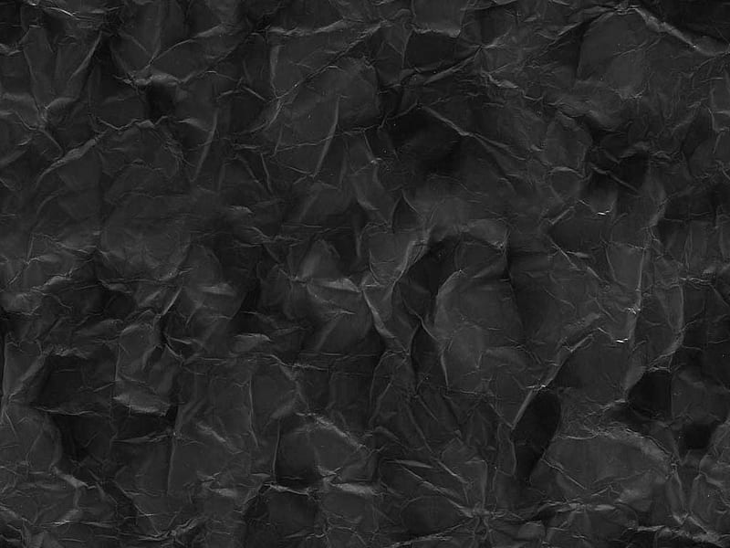 Crushed Black Paper, black, texture, dark, HD wallpaper