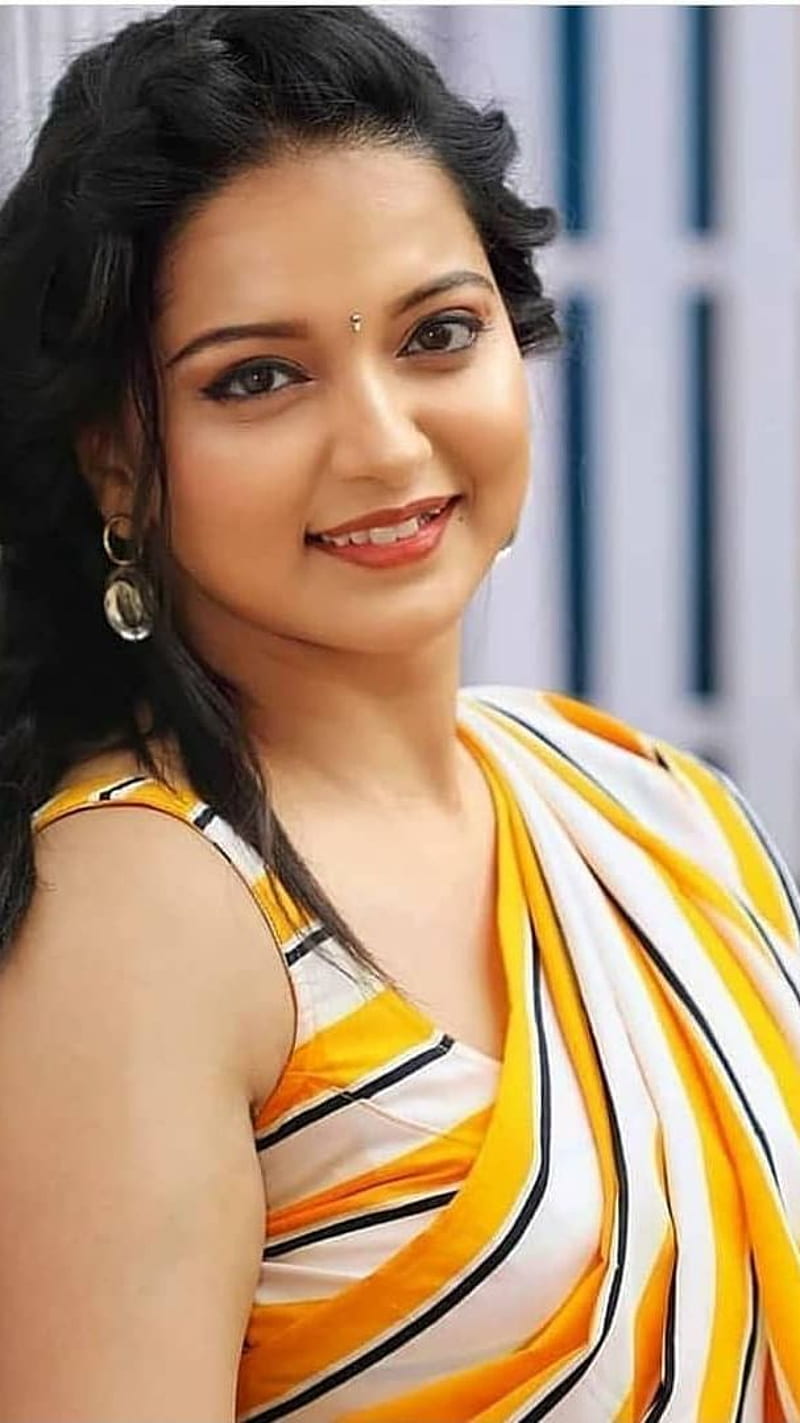 HD wallpaper chaitra kannada actress saree lover
