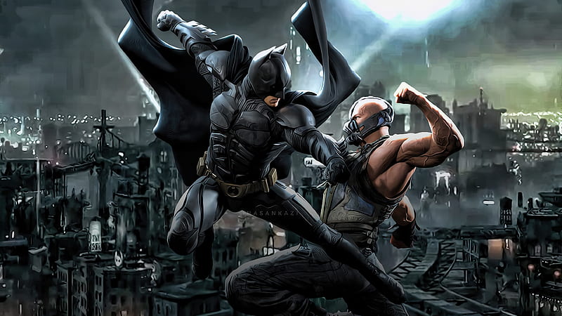 Batman Bane , batman, bane, superheroes, artwork, artist, HD wallpaper