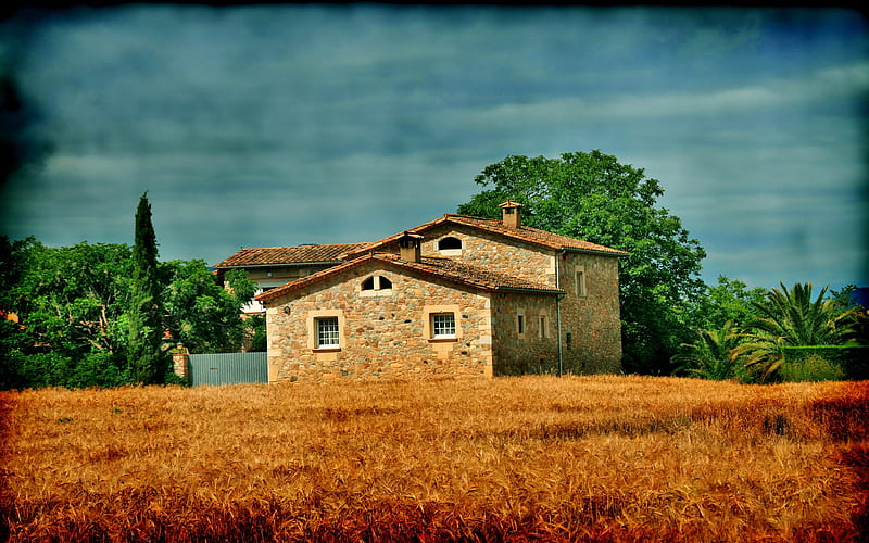 The old train station-R Spain Girona city landscape, HD wallpaper