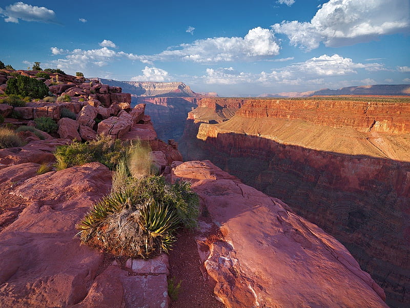 Toroweap Point, clouds, Grand Canyon National Park, Arizona, landscapes, HD wallpaper