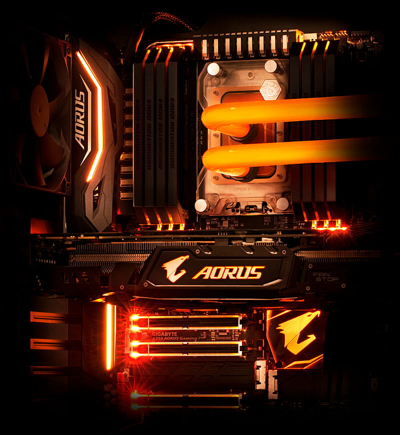Gigabyte, Aorus, motherboards, computer, PC gaming, technology, HD phone wallpaper