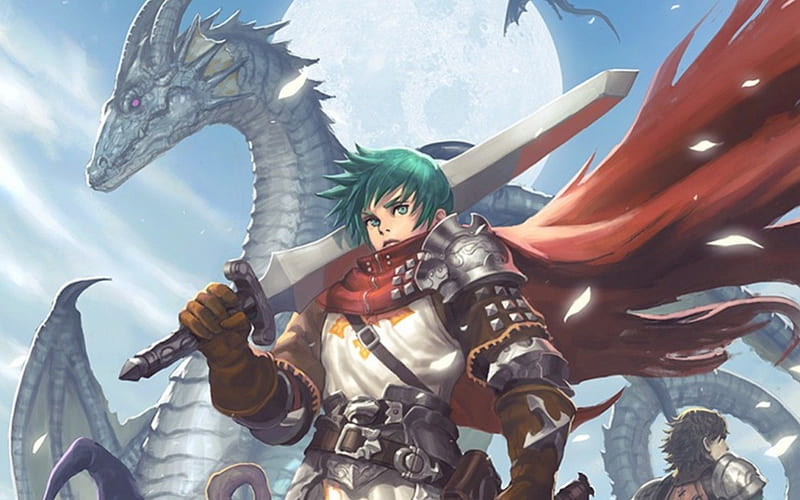 Anime Knight, armor, dragon, anime, knight, HD wallpaper | Peakpx