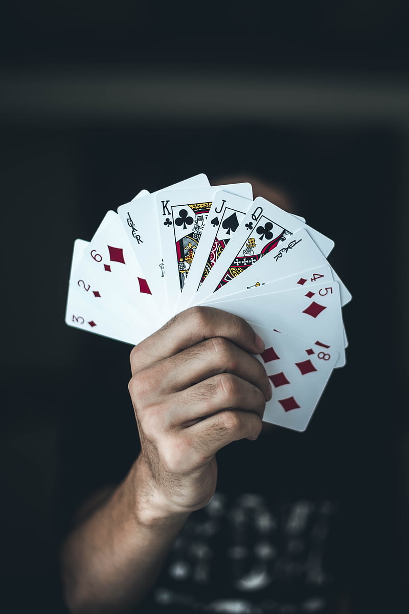 Cards, amoled, dark, hand, playing cards, HD mobile wallpaper | Peakpx