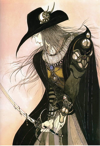 Vampire hunter D, faint, face, soft, smiles, hat, HD wallpaper