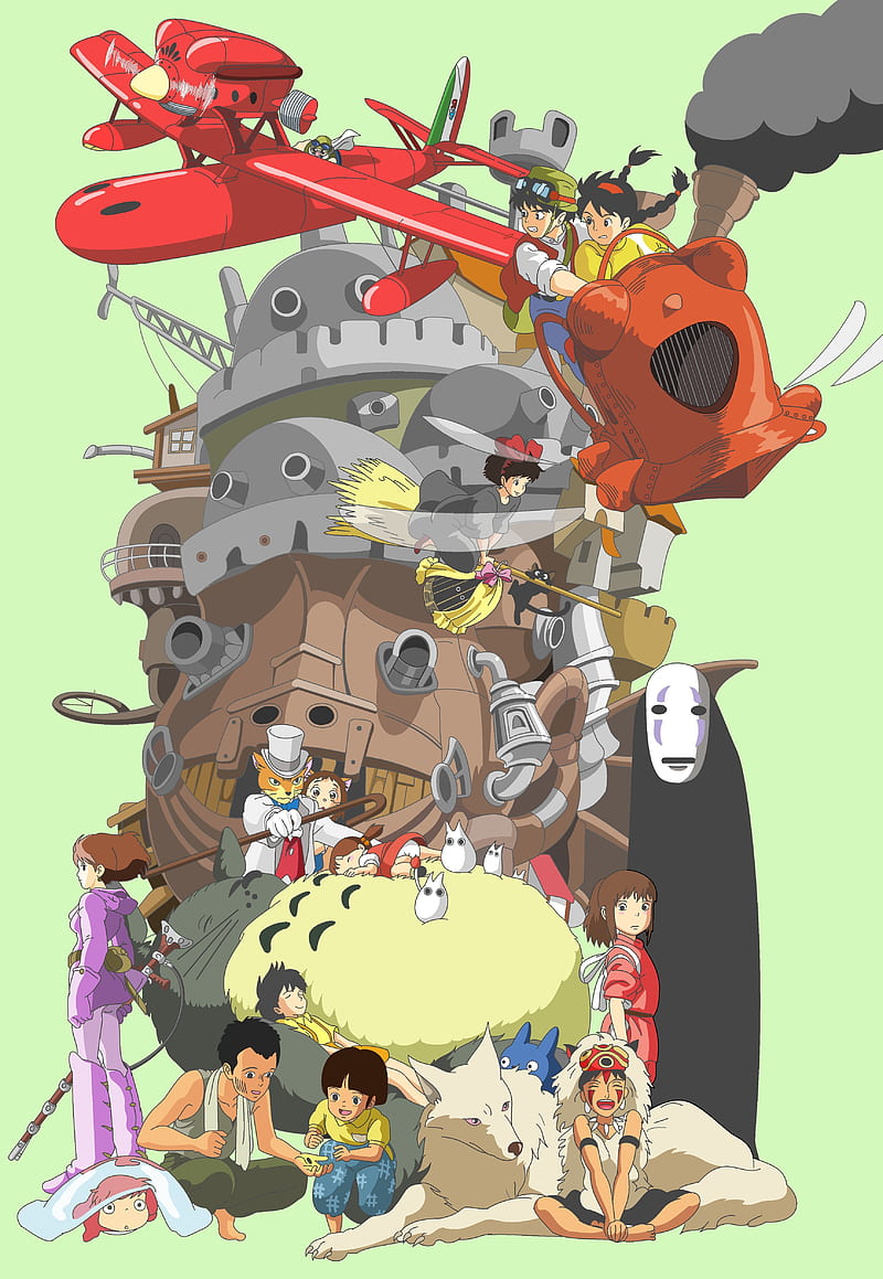 anime, Studio Ghibli, aircraft, vehicle, HD phone wallpaper