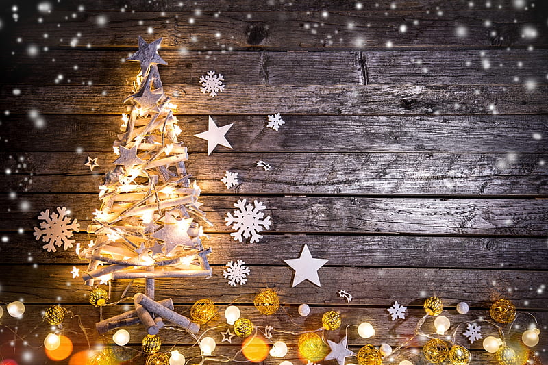 Merry Christmas!, tree, craciun, christmas, wood, light, card, HD wallpaper  | Peakpx