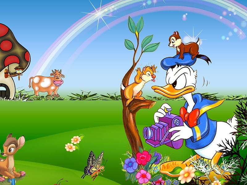3d Cartoons, cartoons, donald duck and friends, HD wallpaper | Peakpx