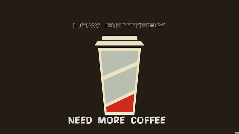 Low battery refill coffee, brown awesome, low, boredom, battery, HD wallpaper