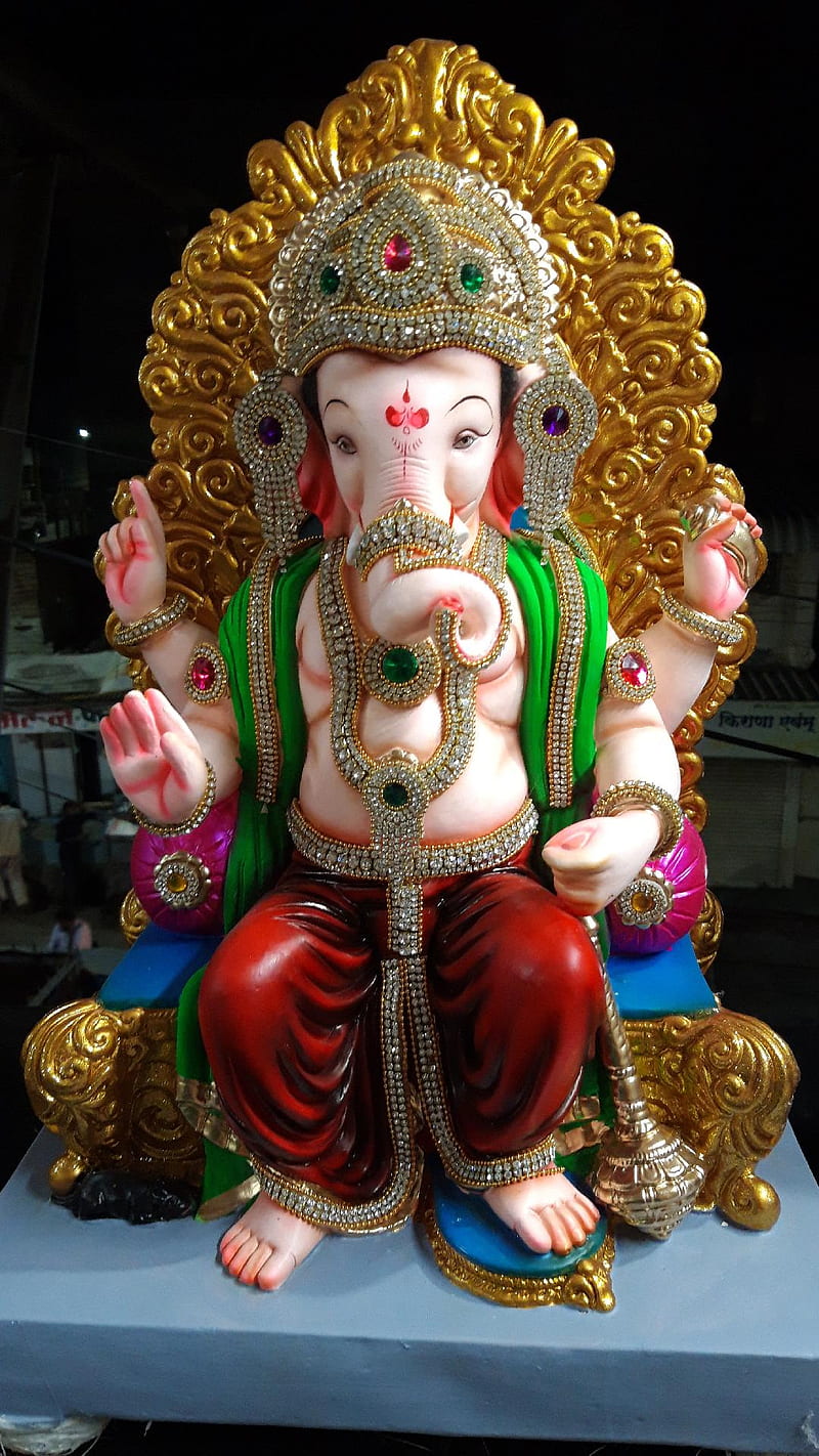 Ganesha, ganpati, lord, mask, HD phone wallpaper