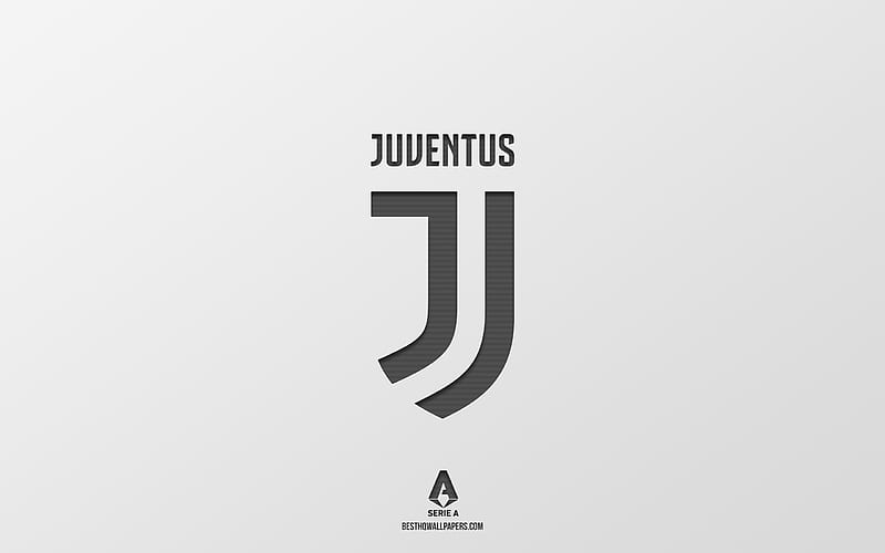 Juventus FC, white background, Italian football team, Juventus FC emblem, Serie A, Italy, football, Juventus FC logo, HD wallpaper