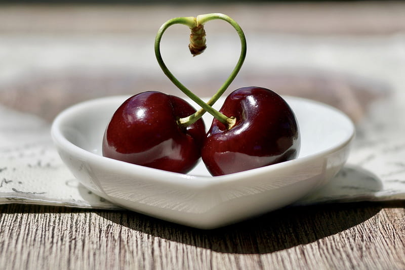 Cherries, fruit, food, HD wallpaper