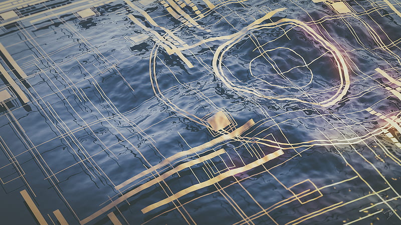 Water Digital Abstract , abstract, digital-art, artist, artwork, behance, HD wallpaper