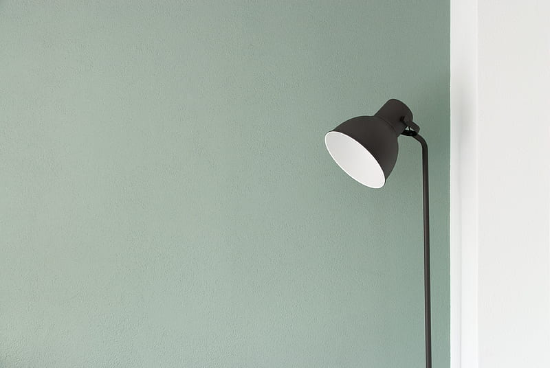 black floor lamp at the corner, HD wallpaper