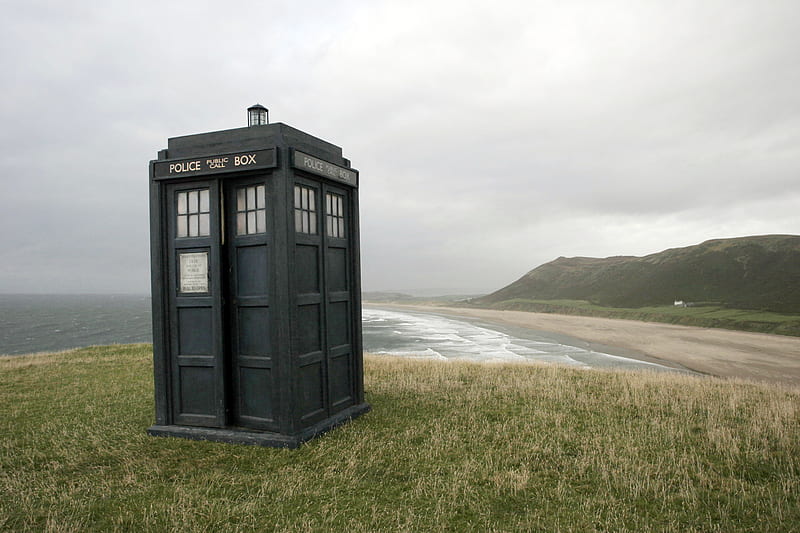 Tardis at Bad Wolf Bay, tv series, doctor who, tardis, bbc, HD wallpaper