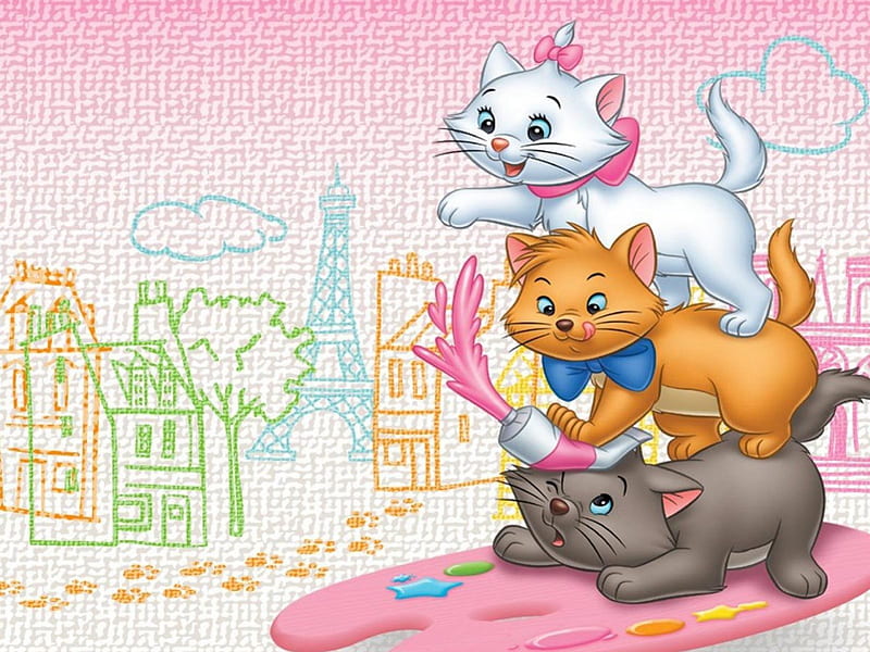 Disney's The Aristocats, The Aristocats, Disney, Walt Disney, Cats, cartoon,  HD wallpaper | Peakpx