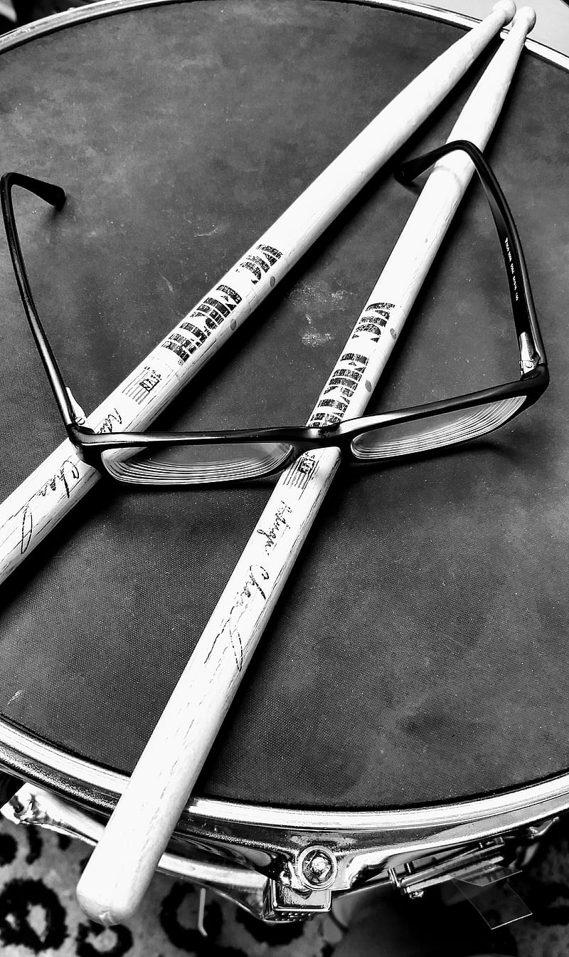 Vic Firth Drumsticks, black, cool, dark, drum, drum sticks, drumsticks, glasses, sticks, HD phone wallpaper
