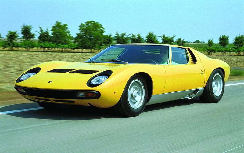 1971 Lamborghini Miura SV, 01, 14, 2014, car, yellow, lamborghini, HD wallpaper