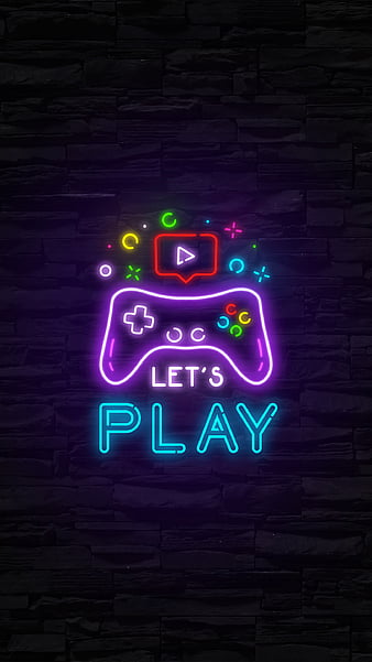Let's Play Neon Sign, dark, game, gamer, gaming, light, neon, play, sign,  HD phone wallpaper | Peakpx
