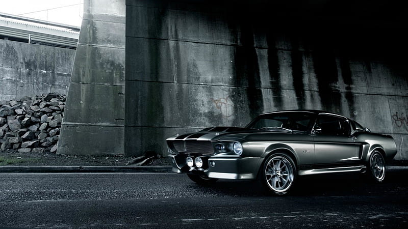 Ford-Ford-Mustang-Shelby-GT500-Eleanor, black, Ford-Mustang-Shelby-GT500-Eleanor, Ford, car, HD wallpaper
