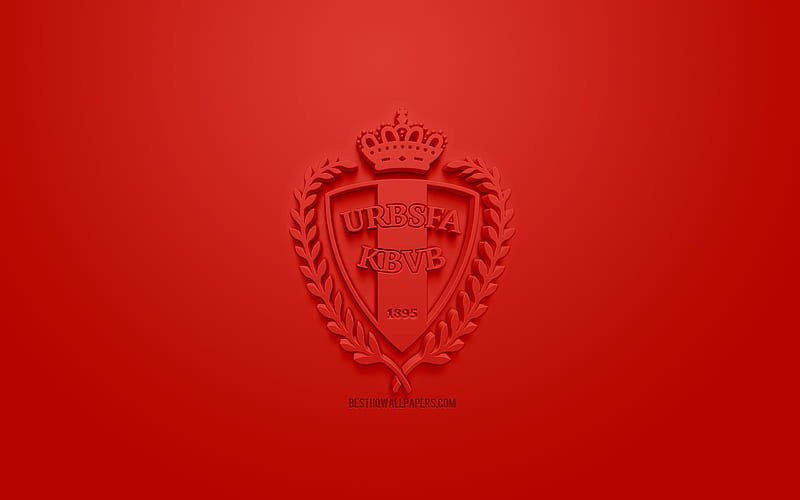 Belgium Football, national team, 3d, euro, belgian, logo, the red devils, emblem, HD wallpaper