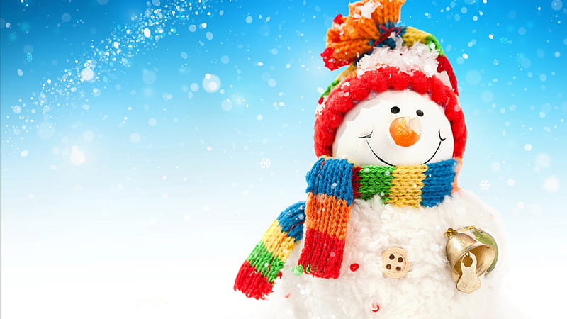 snowman, winter, christmas, snow, 3d snowman, HD wallpaper