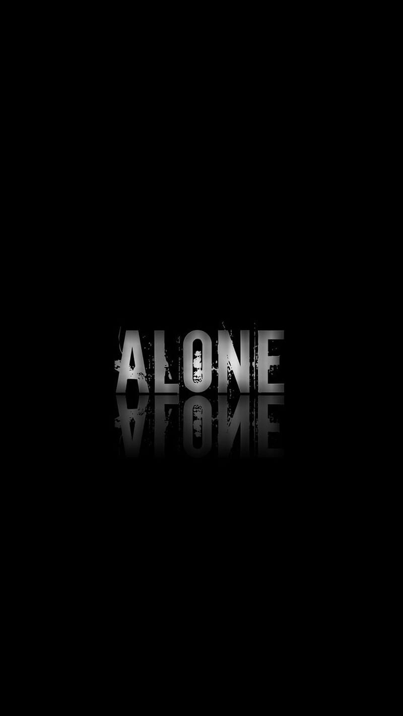 Alone, black, saying, word, HD phone wallpaper | Peakpx