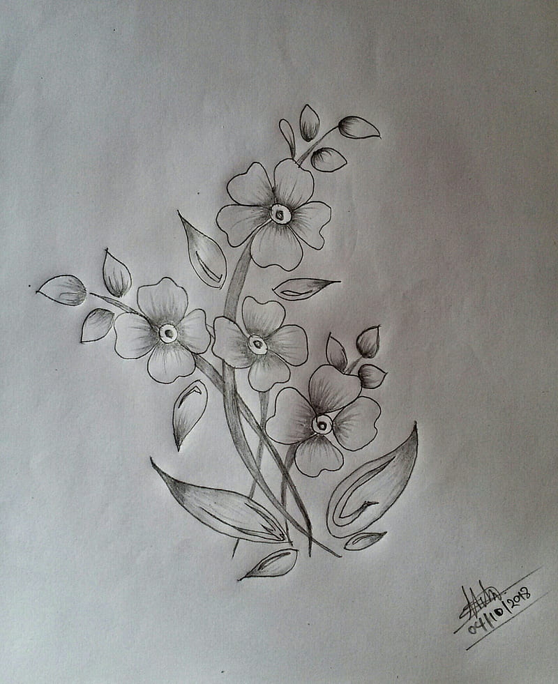 Flower Drawing Draw an easy flower stepbystep tutorial  Feature