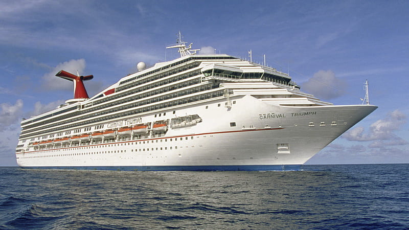 White Carnival Triumph Cruise Ship Cruise Ship, HD wallpaper