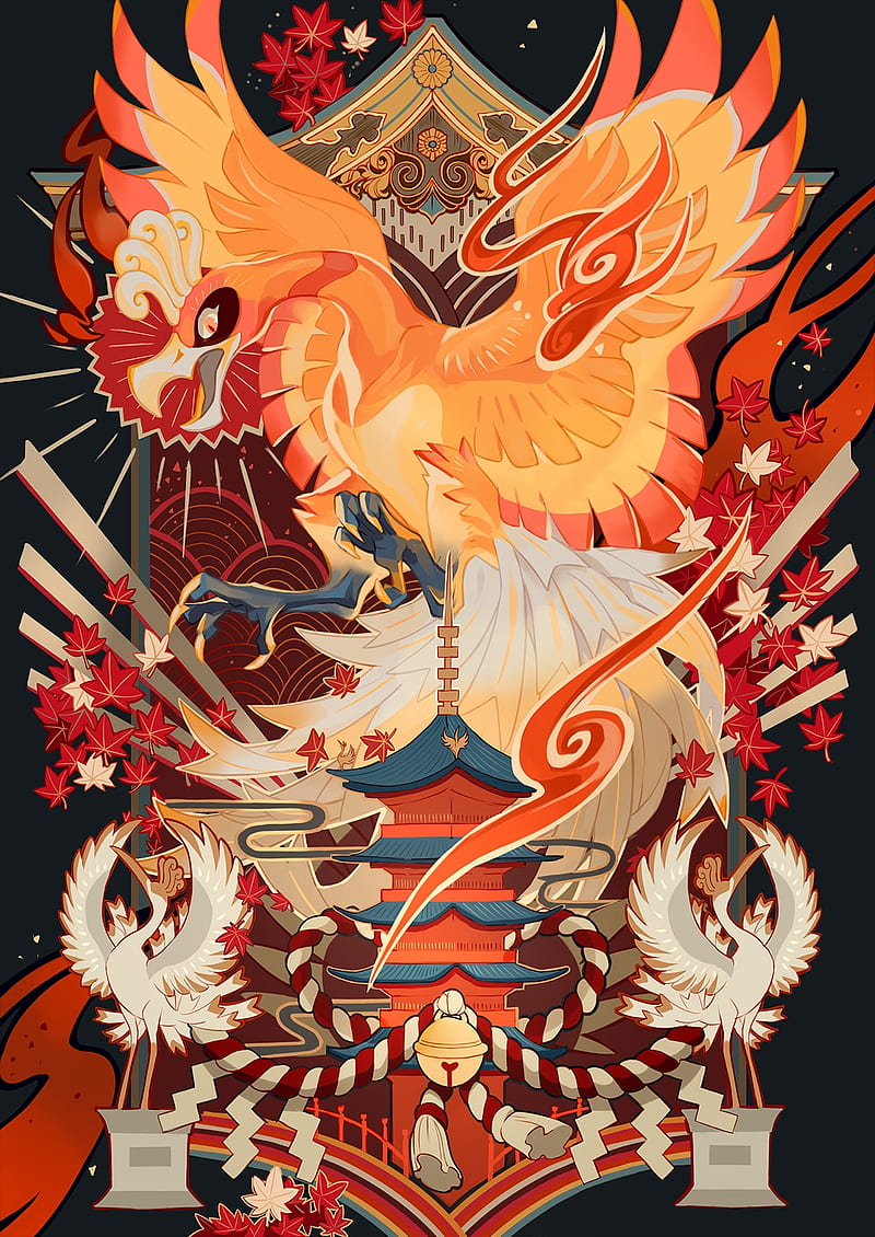 ho-oh (pokemon) drawn by mimi-moon