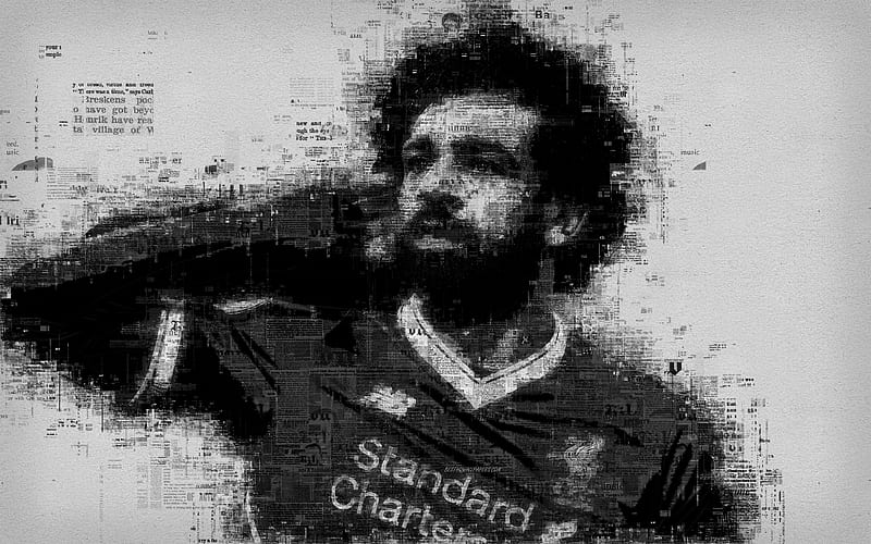 Mohamed Salah, footballer, newspaper, mohamed, lfc, mo salah, ynwa, sport, salah, liverpool, liverpool fc, football, egyptian, egypt, forward, art, soccer, player, HD wallpaper