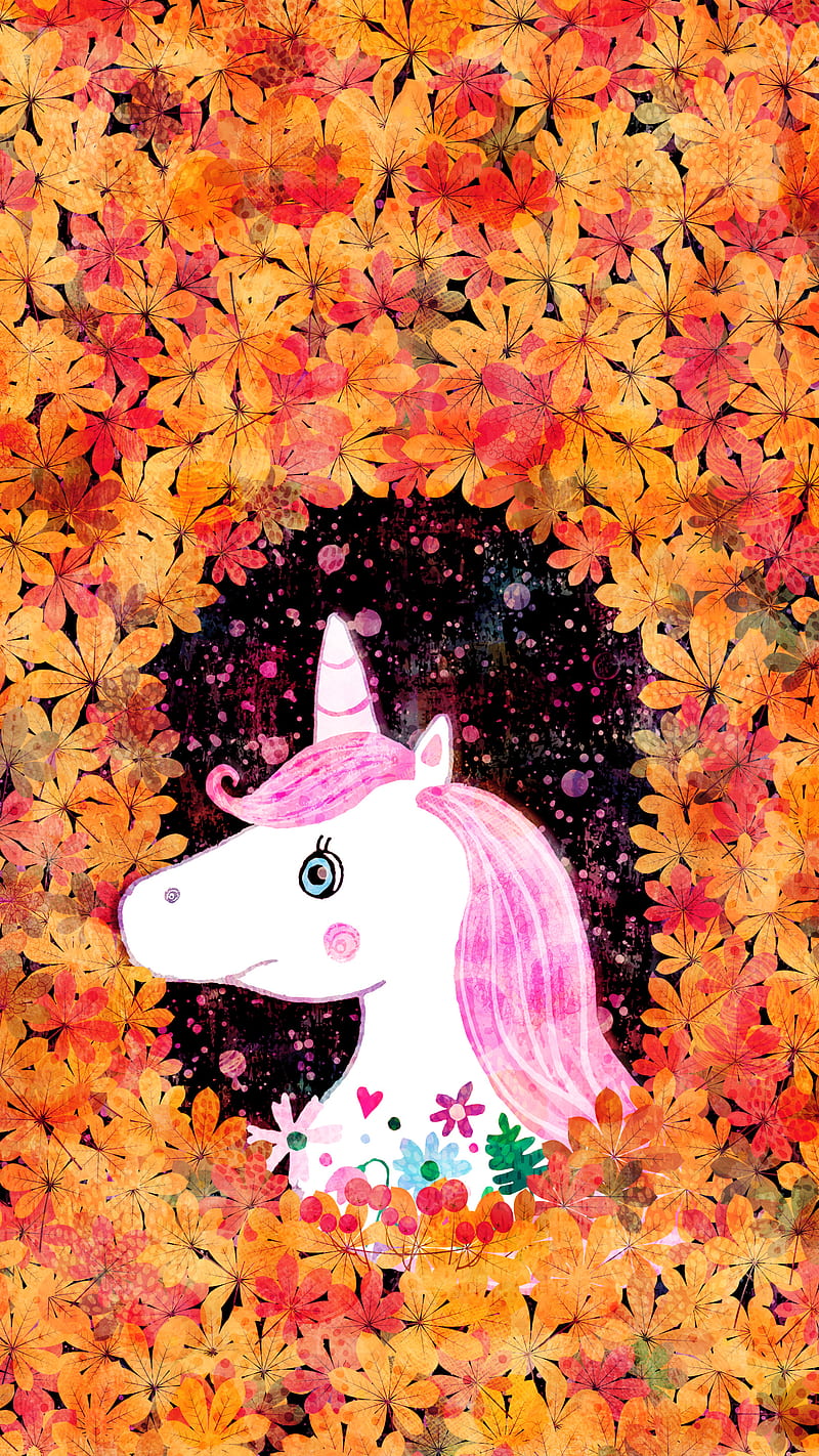 Pink Autumn Unicorn Koteto November October September Thanksgiving Animal Hd Phone Wallpaper Peakpx