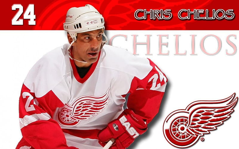 Chris Chelios, American, wing, right, red wings, HD wallpaper
