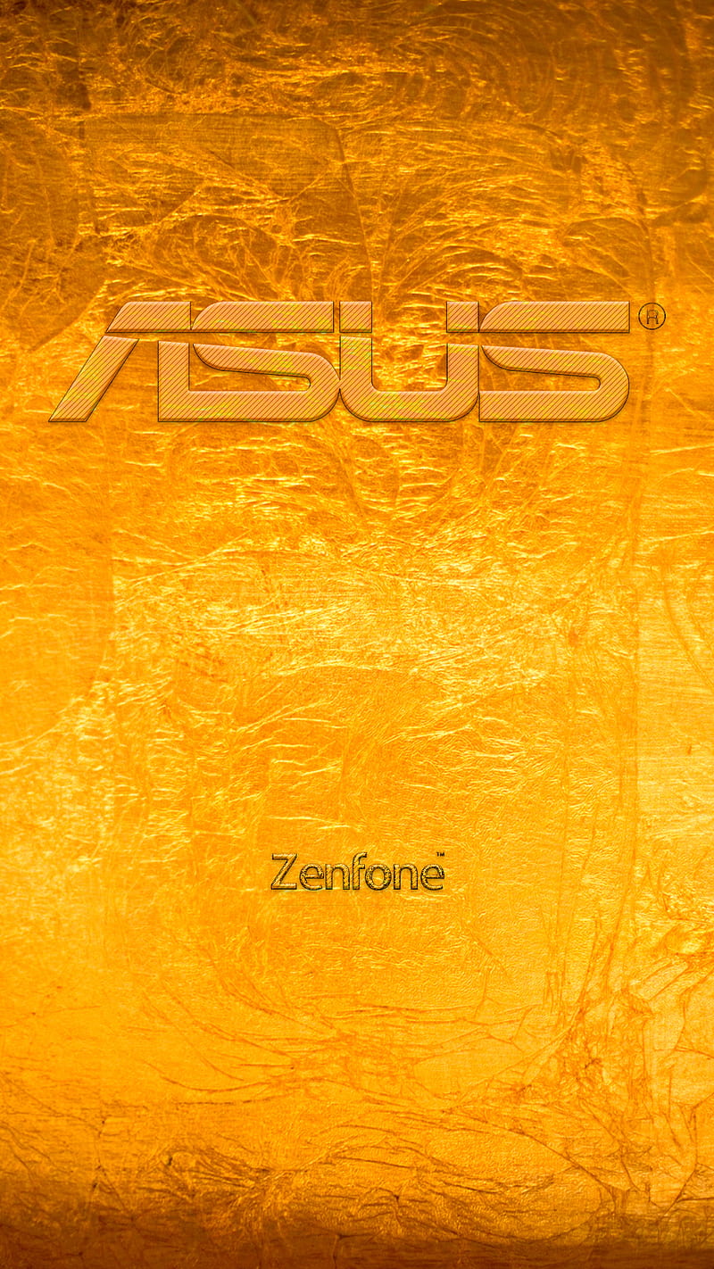 ASUS, gold, orange, zenfone, HD phone wallpaper