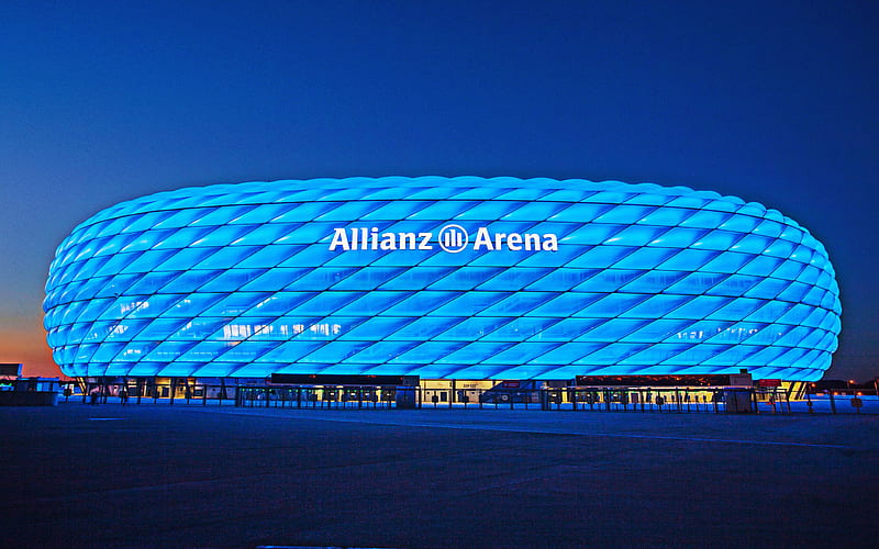 Allianz Arena, German football stadium, Munich, Germany, modern stadium, sports arenas, Bayern Munich stadium, HD wallpaper