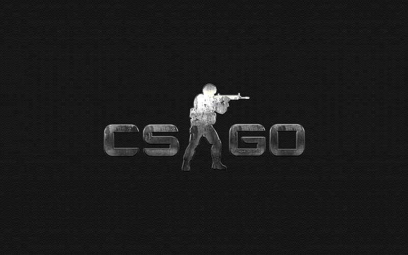 CS GO, Counter-Strike, Global Offensive, metal logo, creative art, CS GO emblem, metal mesh texture, computer game, HD wallpaper