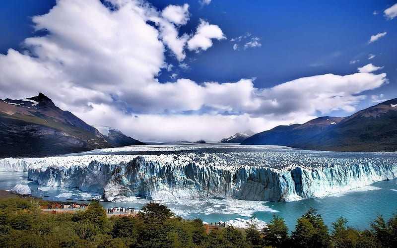 Perito Moreno glacier, Los Glaciares National Park, argentinian landmarks, beautiful nature, Argentina, South America, HD wallpaper