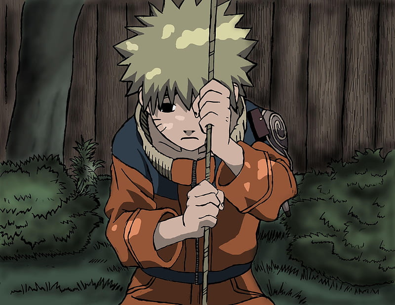 Naruto triste, anime, manga, naruto shippuden, preto, sad, HD