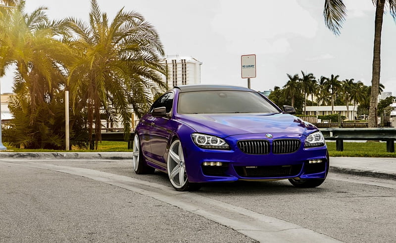 2014 BMW 650li, Custom Wheels, Tint, Blue, Beamer, HD wallpaper