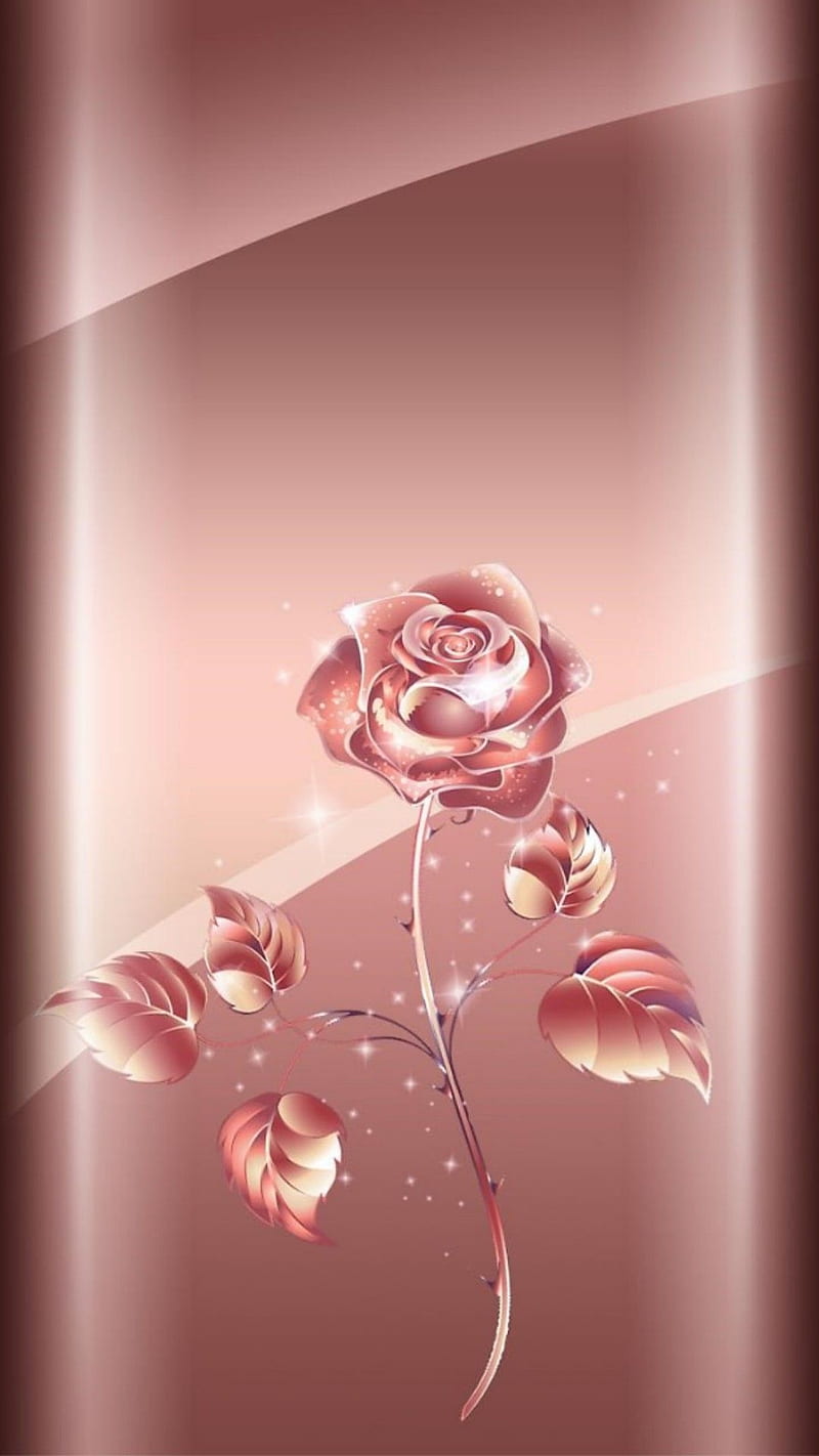 Shiny rose gold flower luxury background. Greeting card or template graphic  design. Illustration image Stock Photo - Alamy