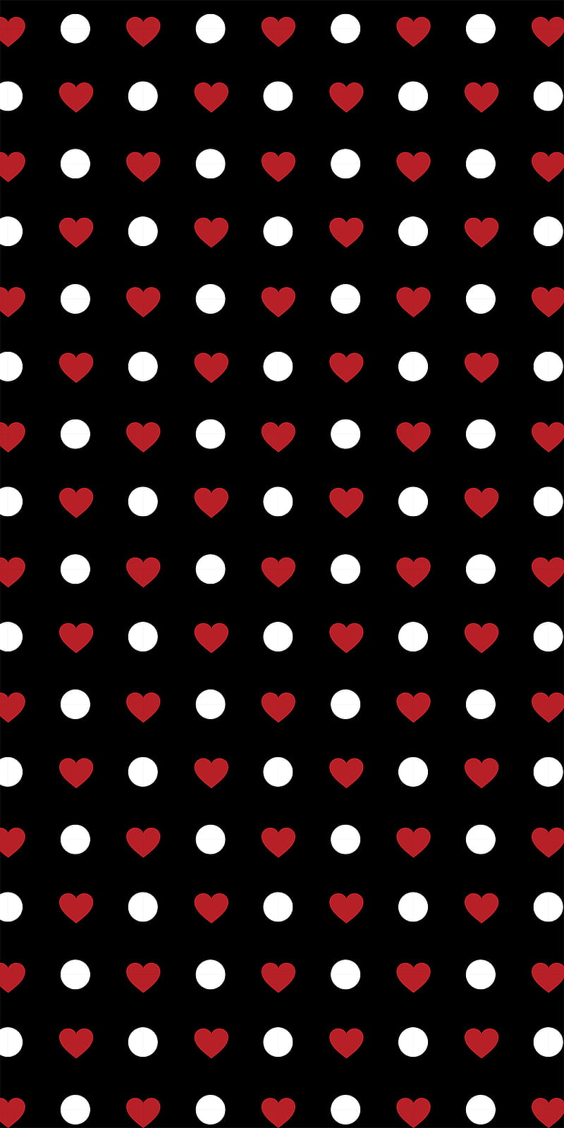 Polka Love - Dark, Betty, black, desenho, graphic, heart, pattern, polka dot,  HD phone wallpaper | Peakpx